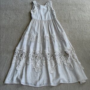 Joyfolie Elegant White Lace Kids Dress